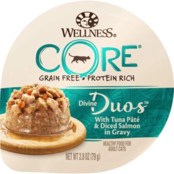 Wellness Divine Duos Wet Cat Food - Tuna Pate & Diced Salmon 2.8oz