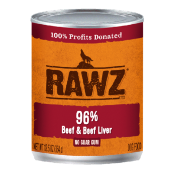 Rawz Dog Canned Food - 96% Beef & Beef Liver 354g