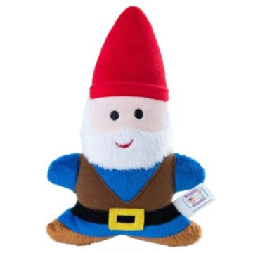 Doggie Goodie Dog Plush Toy With Squeaker - Gnome