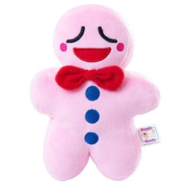 Doggie Goodie Dog Plush Toy With Squeaker - Gingerbread Buddies The Shy Guy Pink