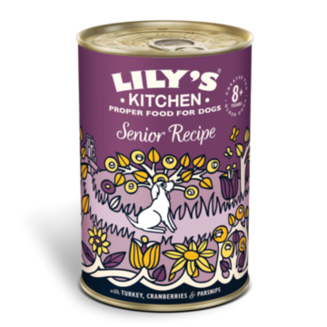 Lilys Kitchen 老犬專用罐 - 火雞蔓越莓綠邊青口 400g