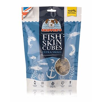 Skippers Dog Treat - Fish Skin Cubes Extra Small 250g