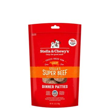 Stella & Chewys Dog Food - Freeze-Dried Dinner Patties - Super Beef 5.5oz
