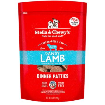 Stella & Chewys Dog Food - Freeze-Dried Dinner Patties - Dandy Lamb 15oz