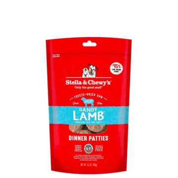 Stella & Chewys Dog Food - Freeze-Dried Dinner Patties - Dandy Lamb 5.5oz