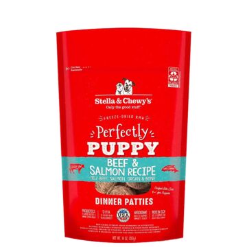 Stella & Chewys Puppy Food - Freeze-Dried Dinner Patties - Beef & Salmon 14oz - EXP 08/07/2024
