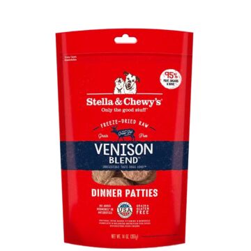 Stella & Chewys Dog Food - Freeze-Dried Dinner Patties - Venison Blend 14oz - EXP 02/05/2024