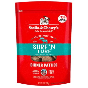 Stella & Chewys Dog Food - Freeze-Dried Dinner Patties - Surf N Turf 5.5oz