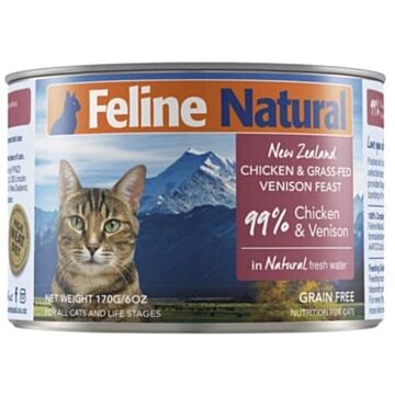 Feline Natural Cat Canned Food - Chicken & Venison 170g