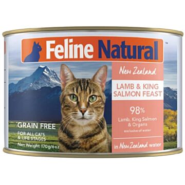Feline Natural Cat Canned Food - Lamb & King Salmon Feast 170g