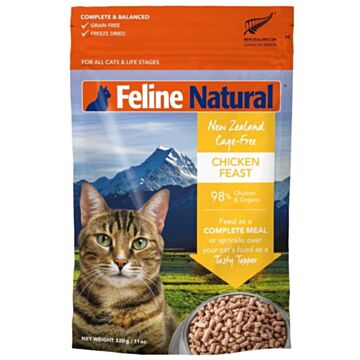 Feline Natural Freeze Dried Cat Food - Chicken Feast 320g