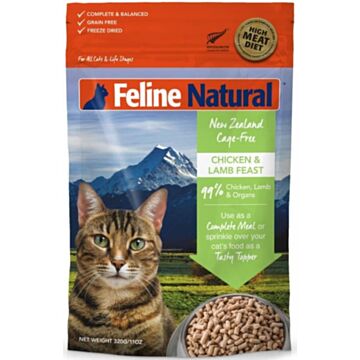 Feline Natural Freeze Dried Cat Food - Chicken & Lamb Feast 320g