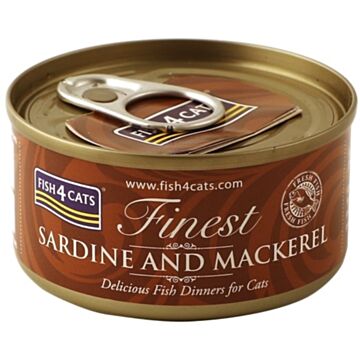 Fish4Cats Cat Wet Food - Finest Sardine and Mackerel 70g