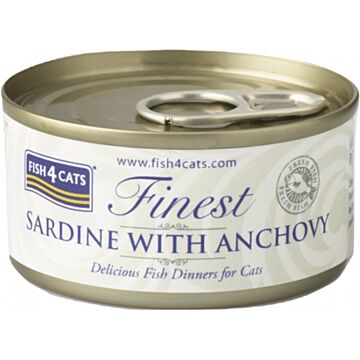 Fish4Cats Cat Wet Food - Finest Sardine With Anchovy 70g