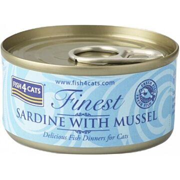 Fish4Cats Cat Wet Food - Finest Sardine With Mussel 70g