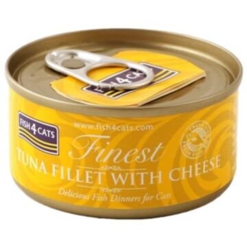 Fish4Cats Cat Wet Food - Finest Tuna Fillet with Cheese 70g
