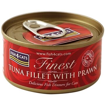 Fish4Cats Cat Wet Food - Finest Tuna Fillet With Prawn 70g