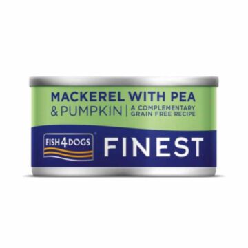 Fish4Dogs Dog Wet Food - Finest Mackerel With Pea & Pumpkin 85g