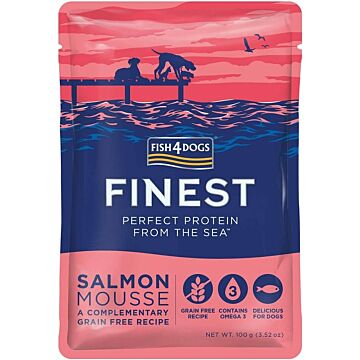 Fish4Dogs Finest Grain Free Pouch - Salmon Mousse 100g