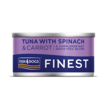 Fish4Dogs Dog Wet Food - Finest Tuna With Spinach & Carrot 85g