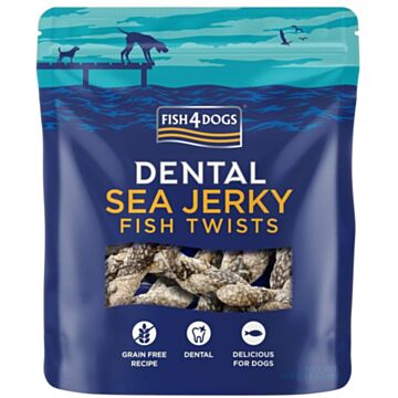 Fish4Dogs Dog Dental Treat - Sea Jerky Fish Twists 100g