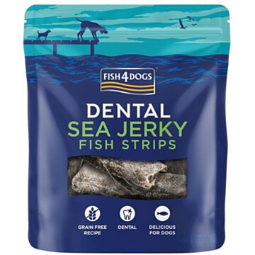 Fish4Dogs Dog Dental Treat - Sea Jerky Fish Strips 100g