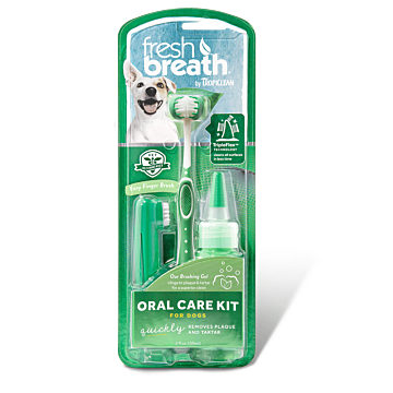 Tropiclean Fresh Breath Oral Care Kit for Dogs 2fl oz - EXP 31/08/2024