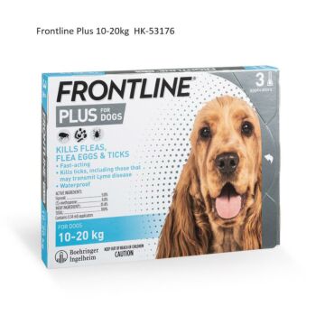 FRONTLINE Plus for Medium Dogs - 10kg to 20kg - 3 Applications