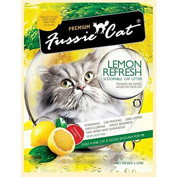 fussie cat cat litter lemon