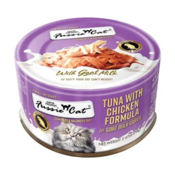Fussie Cat Super Premium Canned Food - Tuna with Chicken in Goat Milk Gravy 70g