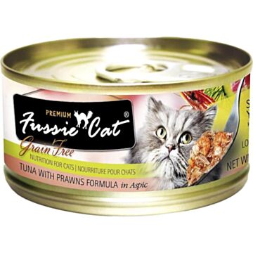 Fussie Cat Black Label Premium Canned Food - Tuna with Prawns 80g