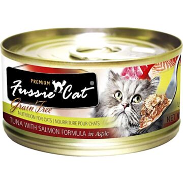 Fussie Cat Black Label Premium Canned Food - Tuna with Salmon 80g