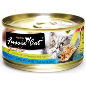 Fussie Cat Black Label Premium Canned Food - Tuna with Small Anchovies (80g)