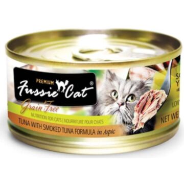 Fussie Cat Black Label Premium Canned Food - Tuna with Smoked Tuna 80g