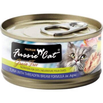 Fussie Cat Black Label Premium Canned Food - Tuna with Threadfin Bream (80g)