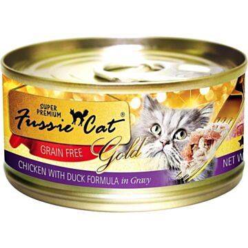 Fussie Cat Gold Label Premium Canned Food - Chicken with Duck 80g
