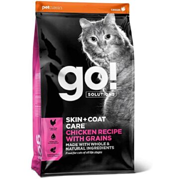 Go! SOLUTIONS Cat Food - Skin & Coat Care - Chicken with Grains