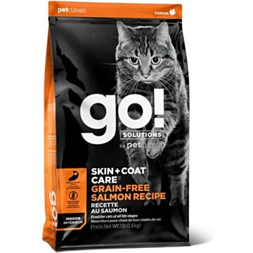 Go! SOLUTIONS Cat Food - Skin & Coat Care - Grain Free Salmon 3lb