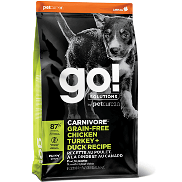 Go! SOLUTIONS Puppy Food - Carnivore - Grain Free Chicken, Turkey & Duck