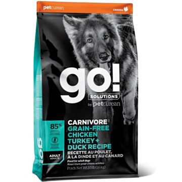 Go! SOLUTIONS Dog Food - Carnivore - Grain Free Chicken, Turkey & Duck