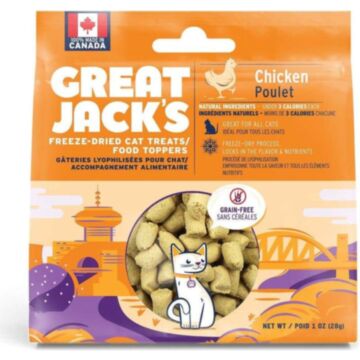 Great Jacks Cat Treat - Freeze Dried Chicken 1oz