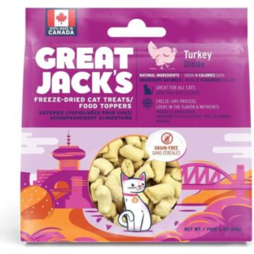 Great Jacks Cat Treat - Freeze Dried Turkey 1oz