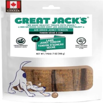 Great Jacks Dog Treat - Air Dried Lamb Jerky Tender Bars 199g
