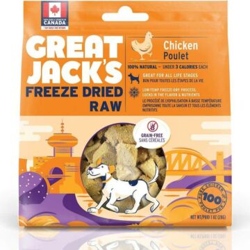 Great Jacks Dog Treat - Freeze Dried Chicken 1oz