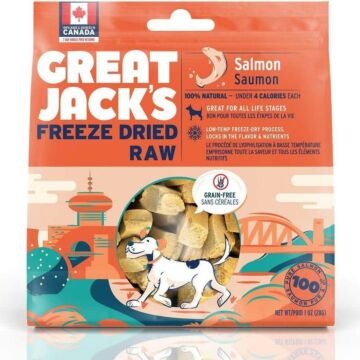 Great Jacks Dog Treat - Freeze-Dried Salmon 1oz