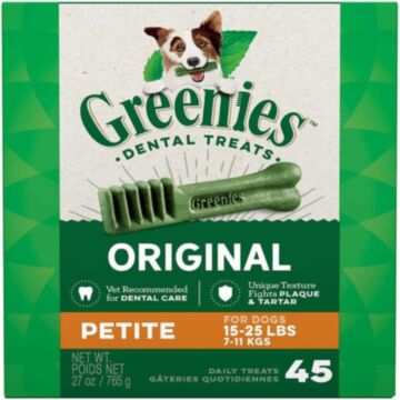 Greenies Dog Dental Treat - Petite (15-25lbs) 27oz