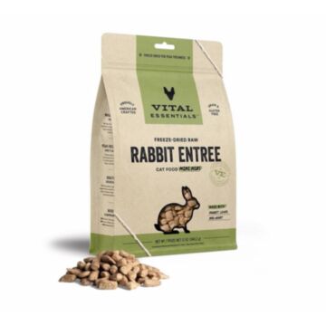 Vital Essentials Cat Food - Freeze-Dried Mini Nibs - Rabbit 12oz