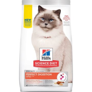 Hills Science Diet Cat Food - Perfect Digestion Adult 7+ 3.5lb