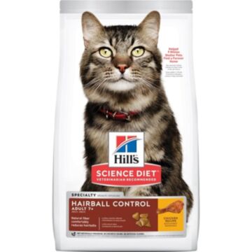 Hills Science Diet Cat Food - Hairball Control Adult 7+