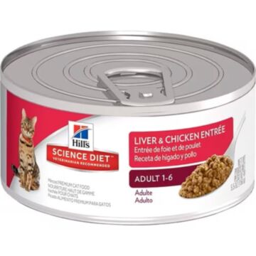 Hills Science Diet Cat Wet Food - Adult Liver & Chicken Entree 5.5oz
